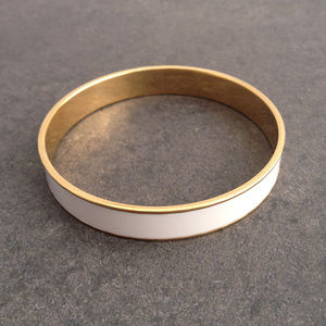 Vintage Gold & White Bangle by Monet